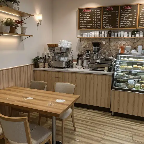 Поддержание чистоты в кофейне - до уборки